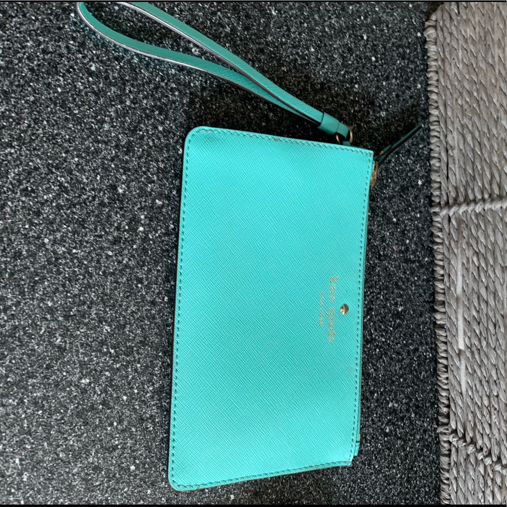 Kate spade teal wristlet